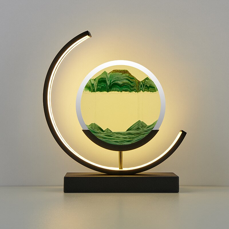 Bedside Lamp Modern LED Sand Art Light
