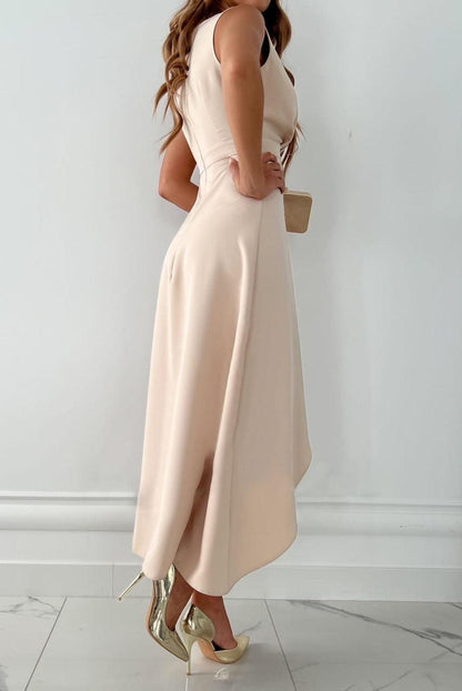 Lila – Vestido midi envolvente chic con escote en V
