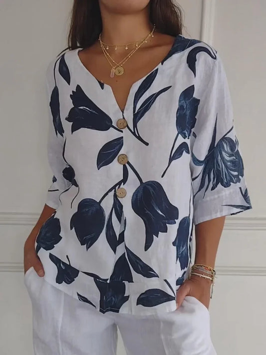 Fianna | Blusa Floral Suave y Ligera