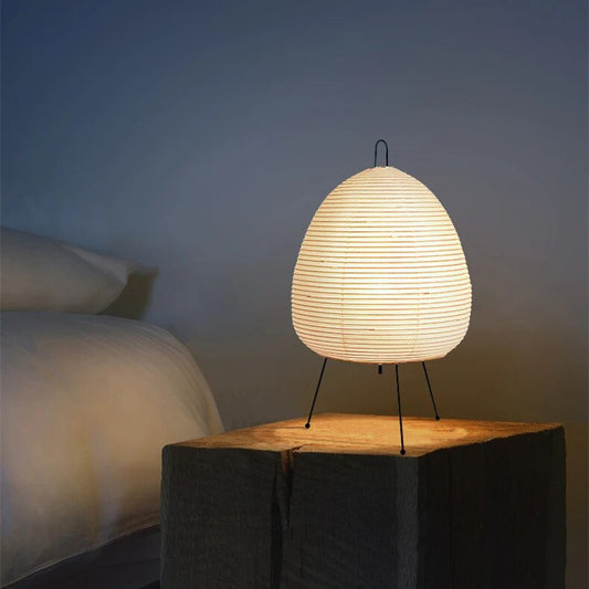 Lámpara de mesa papel japonés LED luz moderna