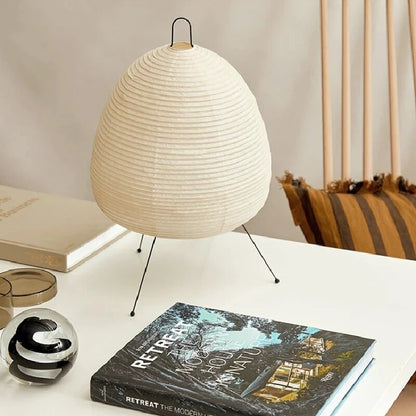 Lámpara de mesa papel japonés LED luz moderna