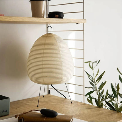 Lámpara de mesa papel japonés LED luz moderna