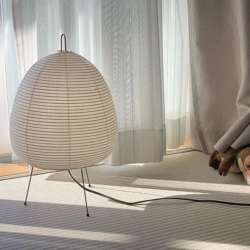 Lámpara de mesa papel japonés LED luz moderna