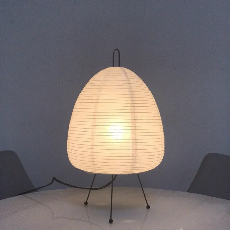 Lámpara de mesa papel japonés LED luz moderna