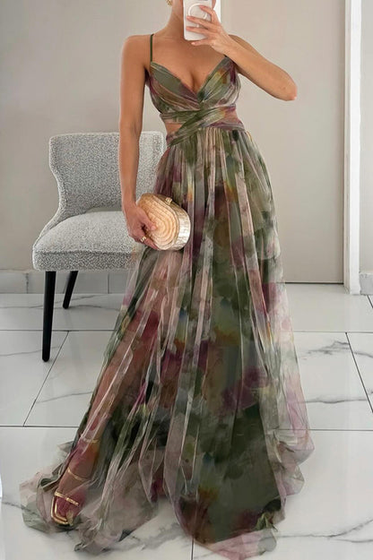 Vestido largo encantador con estampado floral Dörte