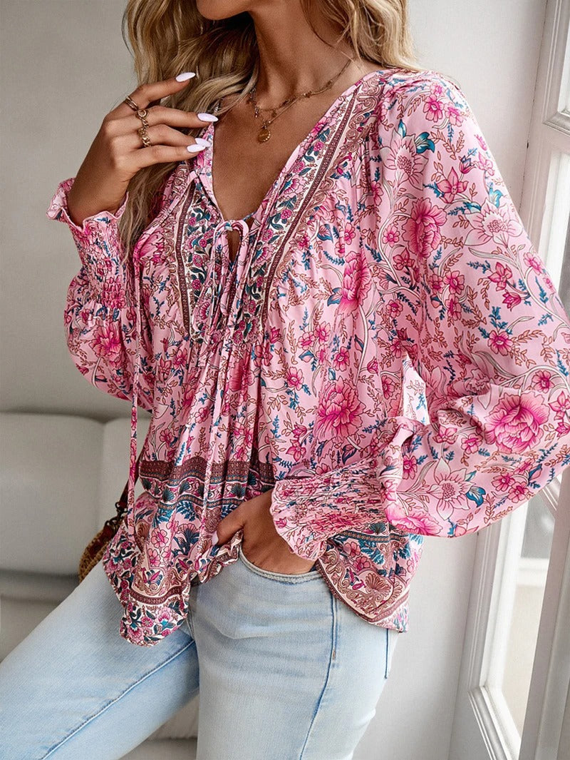 Stéphanie | Blusa Floral Boho