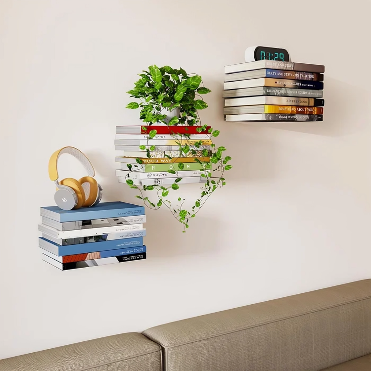 Exhibe tus libros como por arte de magia con este estante invisible