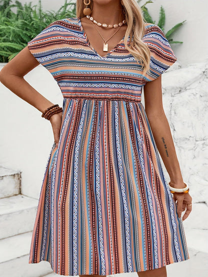 Ámbar | Vestido de estilo bohemio a rayas
