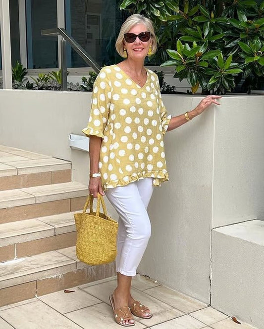 Elara | Blusa con Estampado Retro