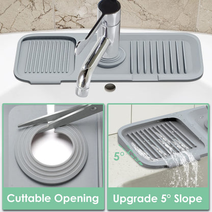 Protector contra salpicaduras AquaShield para fregadero | Protector de silicona para fregadero de cocina