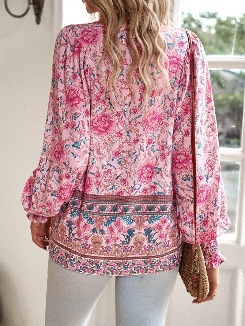 Stéphanie | Blusa Floral Boho