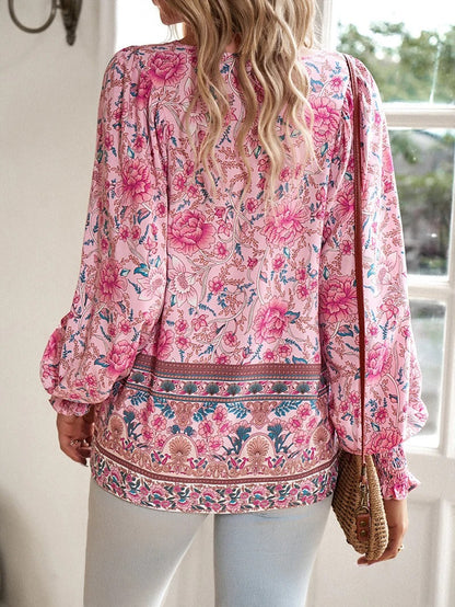 Stéphanie | Blusa Floral Boho