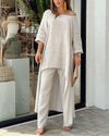Conjunto casual de dos piezas Sam Dress en colores sólidos