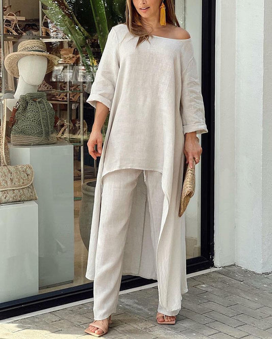 Conjunto casual de dos piezas Sam Dress en colores sólidos