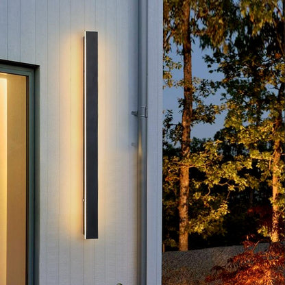 Lámpara de Pared Exterior Moderna Negra Aplique LED