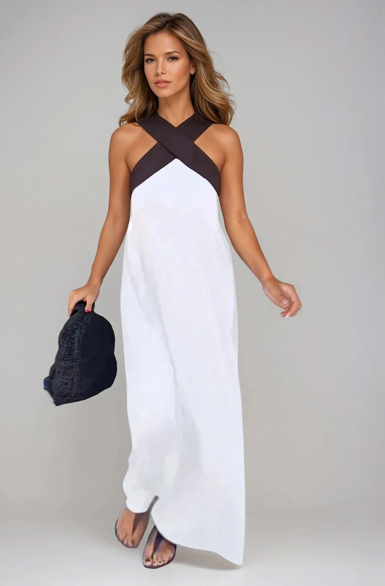 Nicole - Vestido elegante con escote cruzado