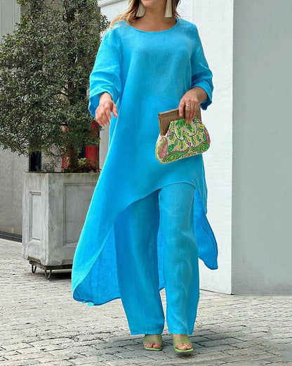 Conjunto casual de dos piezas Sam Dress en colores sólidos