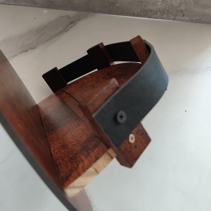 Estante de Pared de Roble Rústico para Botellas de Whisky