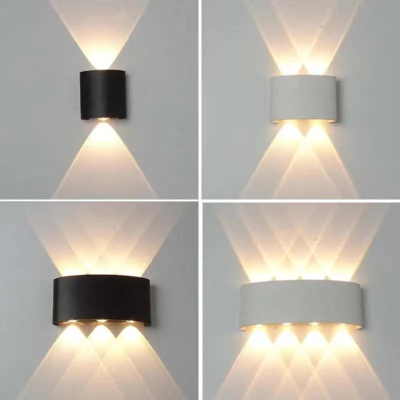 Lámpara de pared moderna blanca LED impermeable