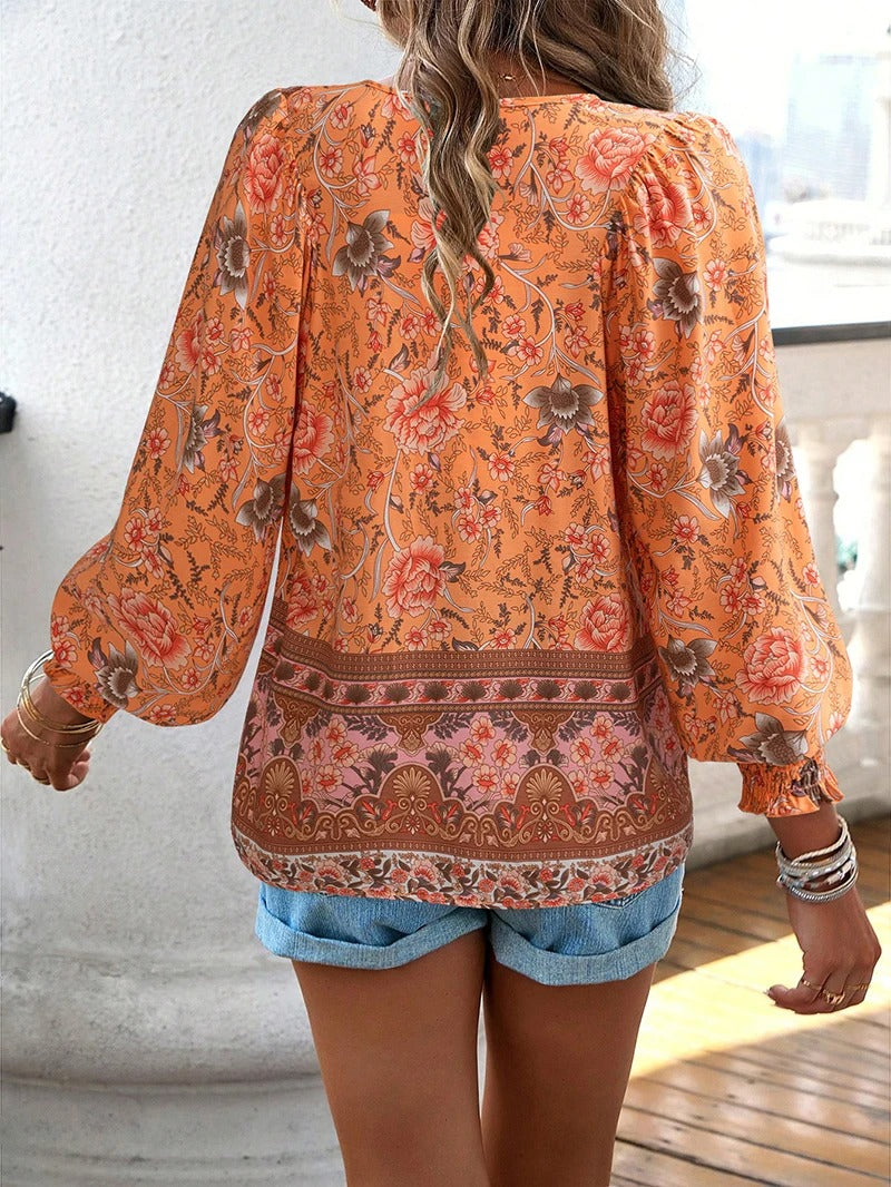 Stéphanie | Blusa Floral Boho