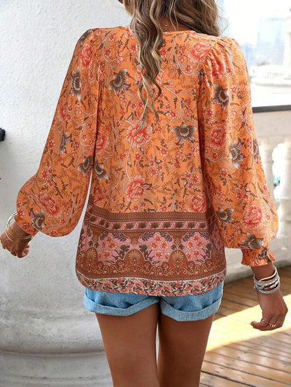 Stéphanie | Blusa Floral Boho