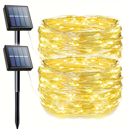 Outdoor Solar Powered Red Fairy Lights