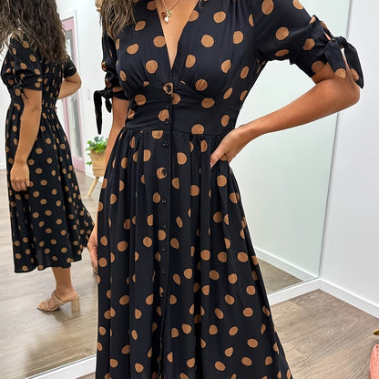 Gesselle | Vestido de escote en V con lunares