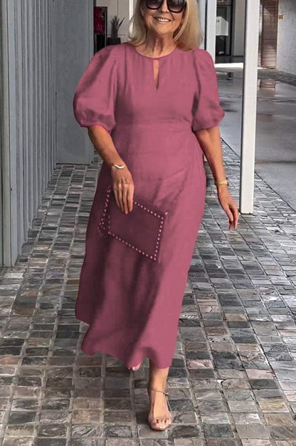 Frankie - Vestido suelto con mangas abullonadas chic