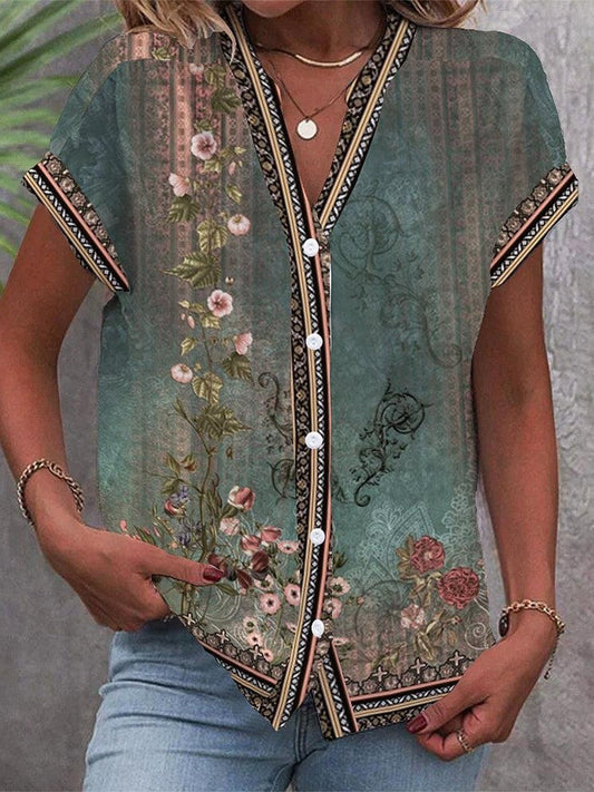 Braila | Blusa de pétalos en acuarela