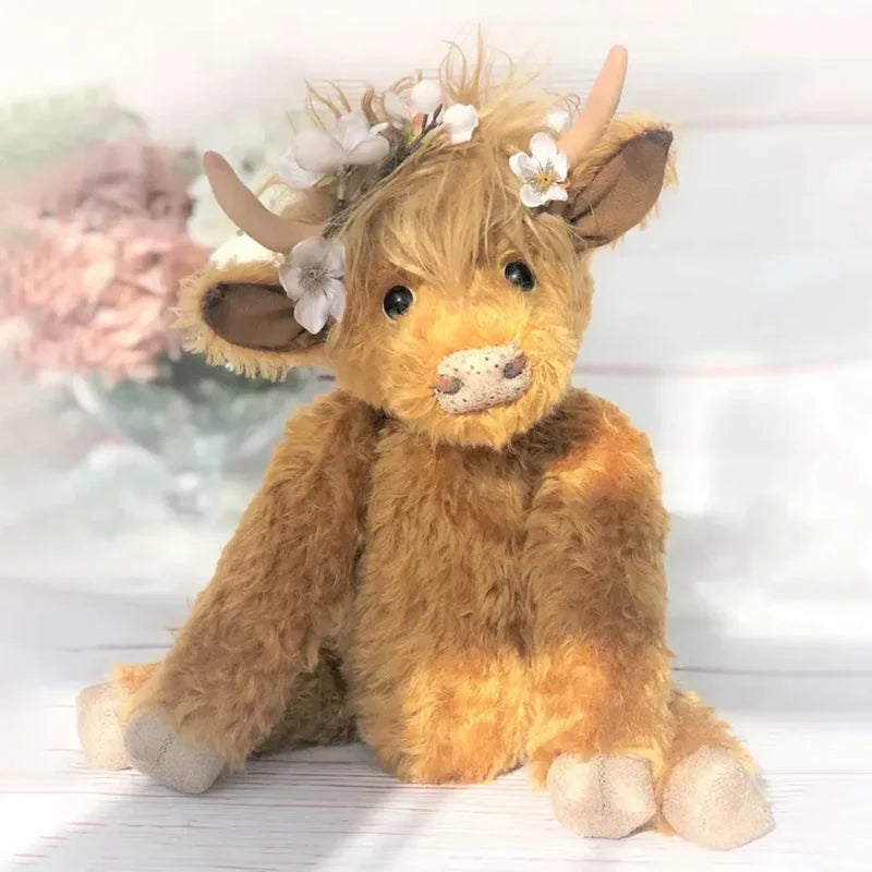 Cojín de abrazo de peluche Juguete de vaca de las tierras altas