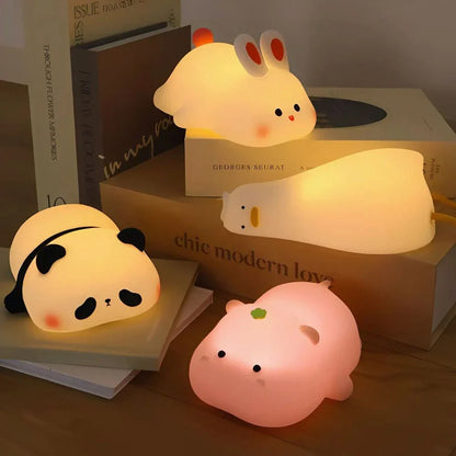 Lámpara nocturna de silicona con animalito lindo