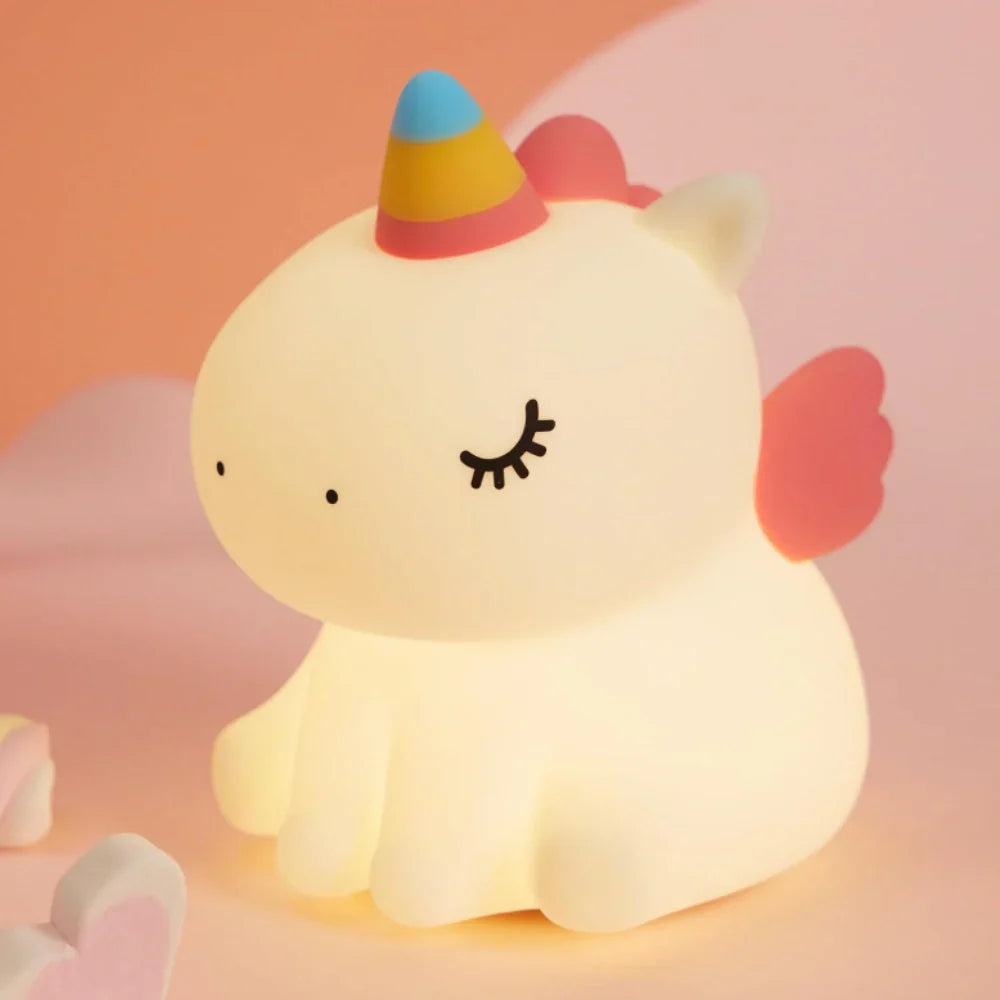Lámpara nocturna de silicona con animalito lindo