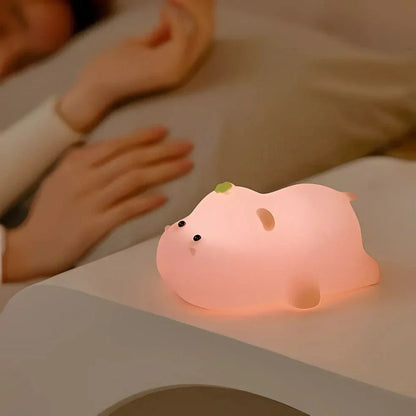 Lámpara nocturna de silicona con animalito lindo
