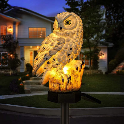 Juego de luces solares de jardín con búho LED para exteriores