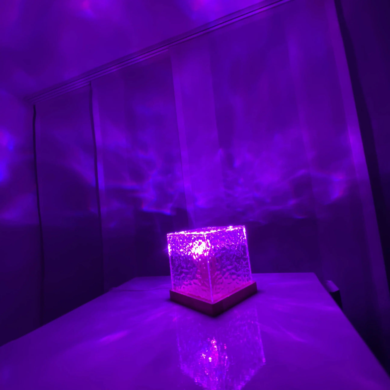 Table Lamp with Colour Changing Crystal Base