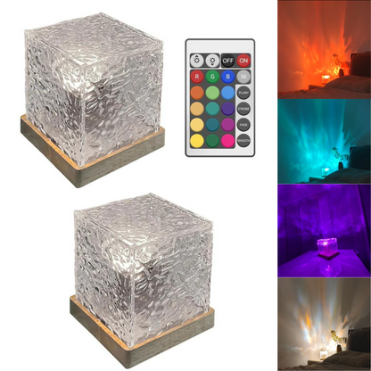 Table Lamp with Colour Changing Crystal Base