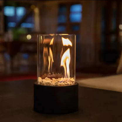 Fire Pit Tabletop Ethanol Burner with Glass