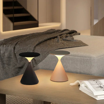 Lámpara de mesa moderna inalámbrica con luz LED táctil
