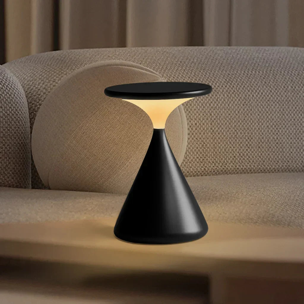 Lámpara de mesa moderna inalámbrica con luz LED táctil