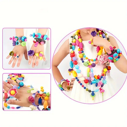 Set de manualidades para hacer joyas con cuentas para niños