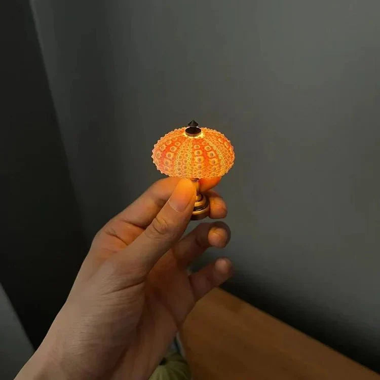 Table Lamp Mini Sea Urchin Shell Light