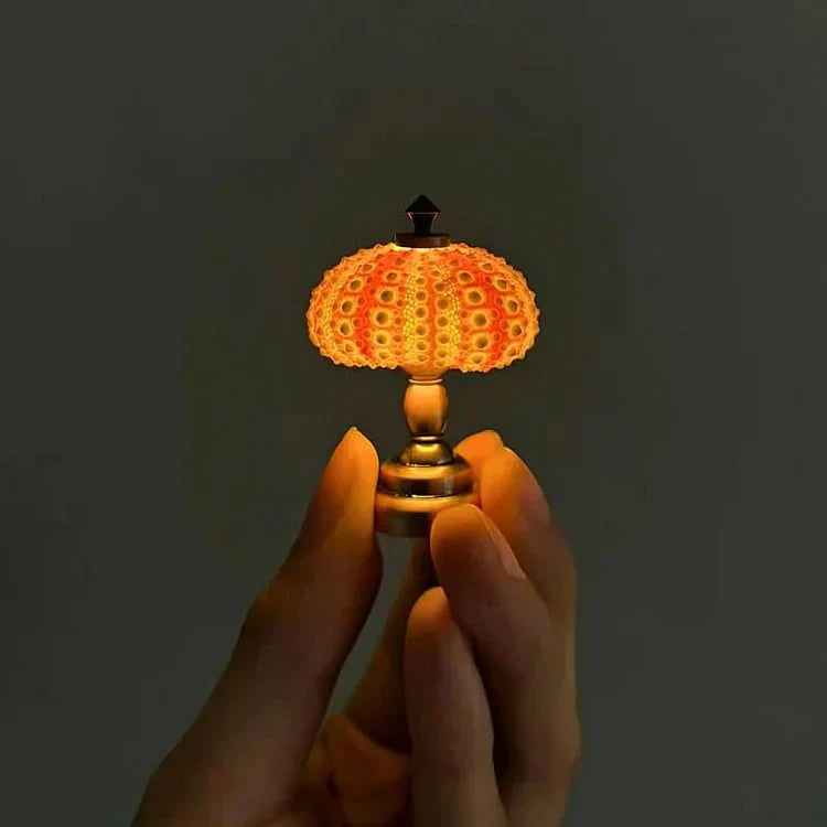 Table Lamp Mini Sea Urchin Shell Light