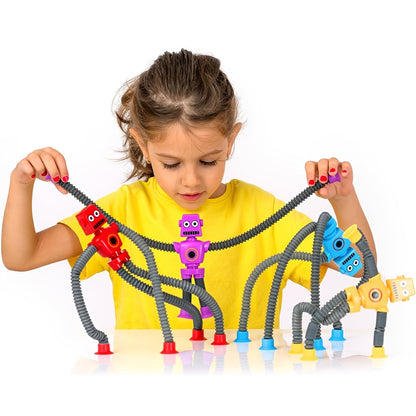 Juguete Sensorial de Tubo de Succión Robot para Niños