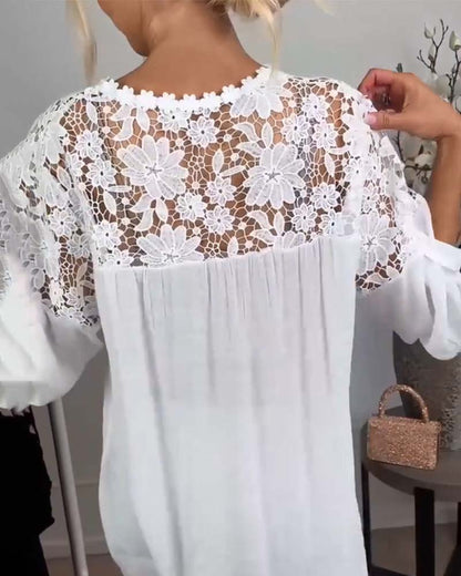 Nica | Blusa de encaje con parche