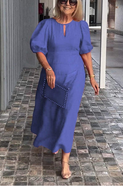 Frankie - Vestido suelto con mangas abullonadas chic