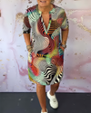 Helene | Vestido colorido con escote en V