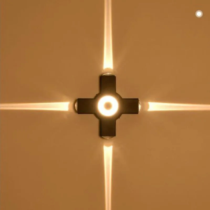 Lámpara de pared moderna de acrílico para exterior con luz LED