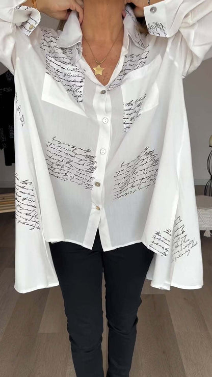 Jeanne | Blusa de botones impresa
