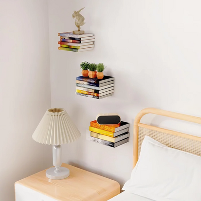 Exhibe tus libros como por arte de magia con este estante invisible