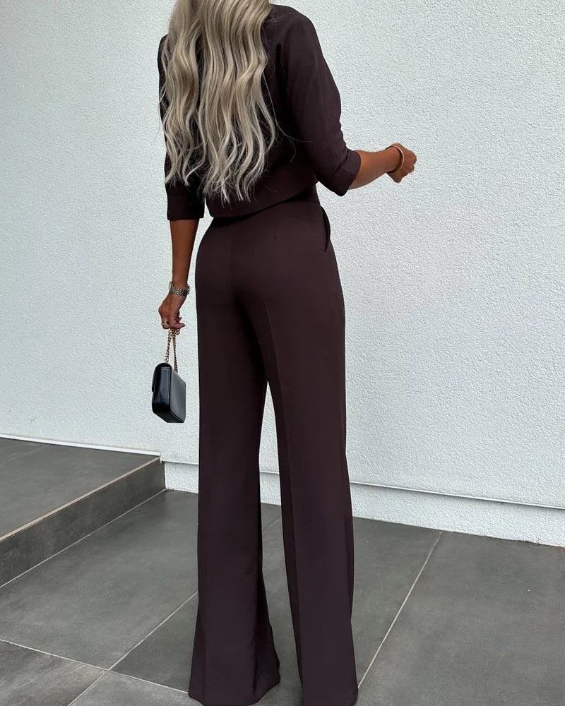 Fahari - Completo manica lunga e pantaloni da lavoro - Elegante e professionale